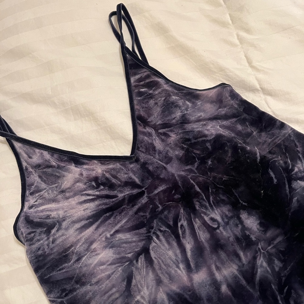 Blue Tie Dye Velvet Top - Picture 2 of 4